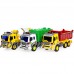 Best Choice Products 3-Pack 1/16 Scale Friction Powered Toy Garbage, Cement Mixer, Recycling Trucks w/ Lights and Sound   